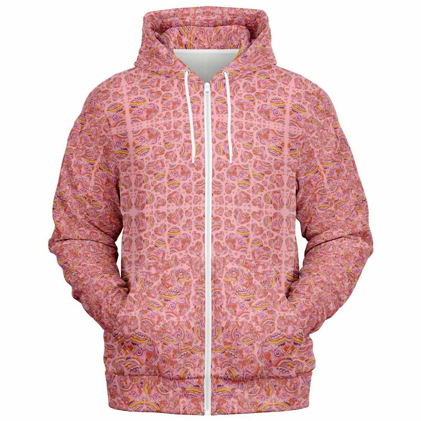 Follow your heart fullzip pink hoodie