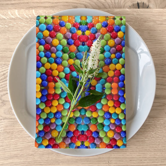 Cloth Napkins - Rainbow Gumballs