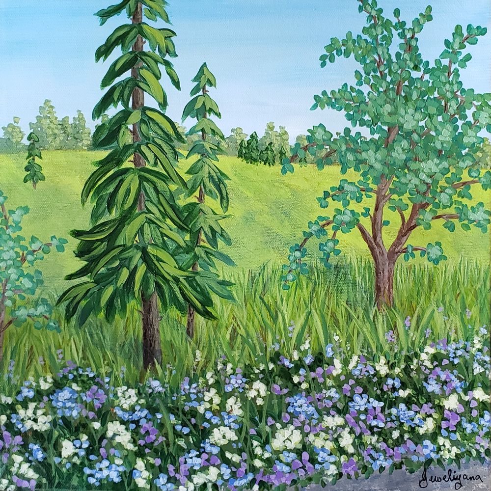 Landscape painting by Jeweliyana Reece