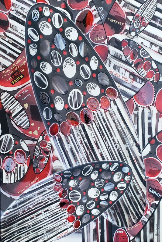 Embellished giclee print