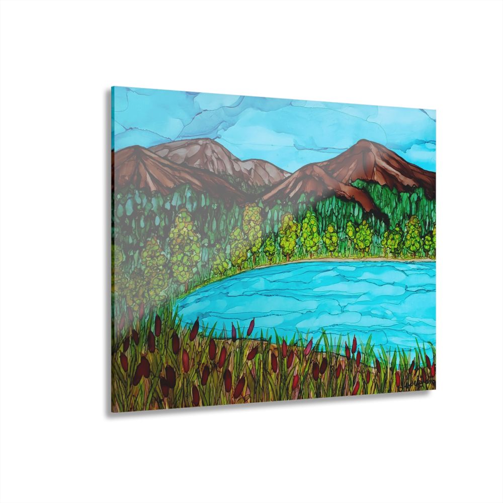 acrylic print of wetland artwork