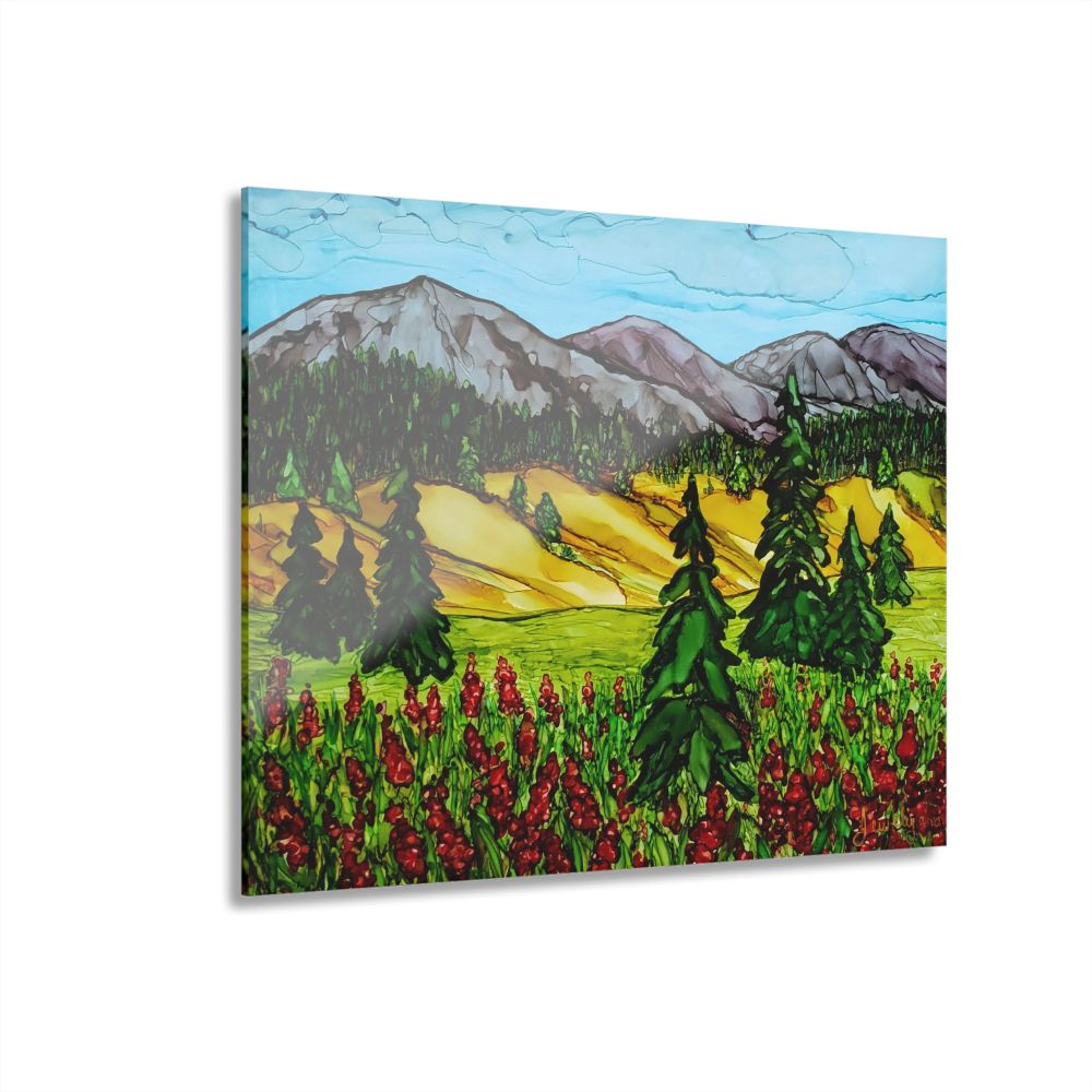 wall art print of an abstract landscape