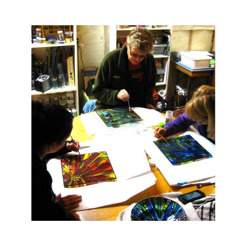 learn glass fusing in Calgary Adult art classes
