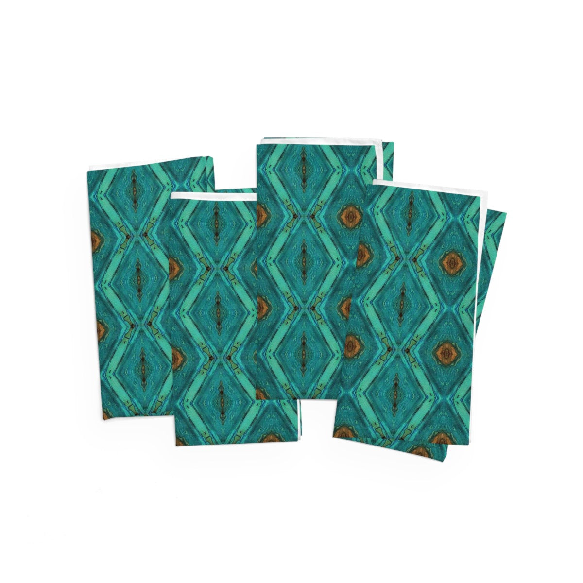 Cloth Napkins - Oasis Blue Diamond