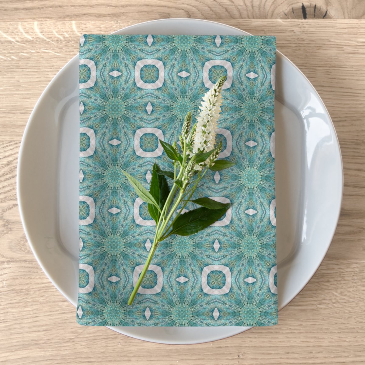 Aqua Blue Cloth Napkins