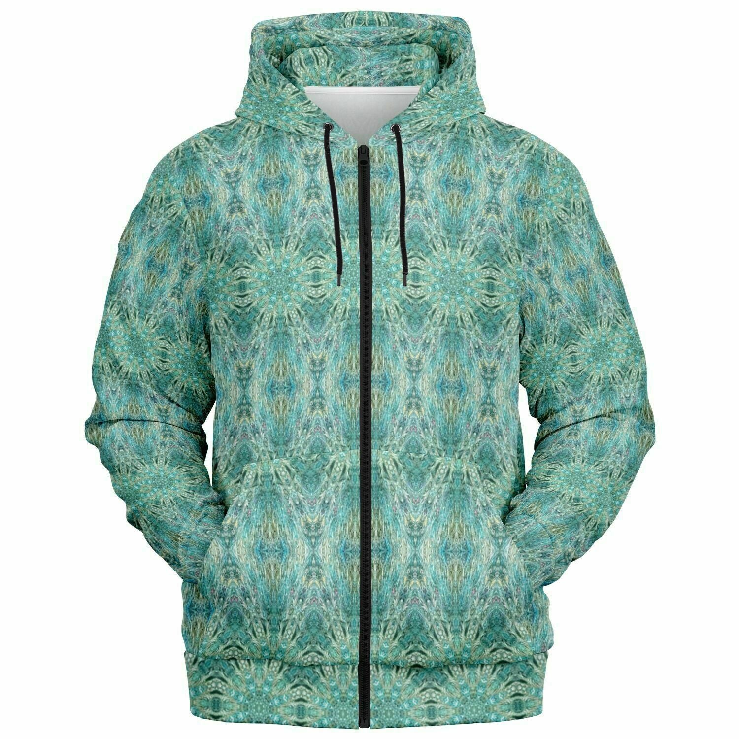 blue full zip angelic vibes hoodie