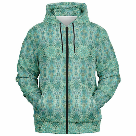 blue full zip angelic vibes hoodie