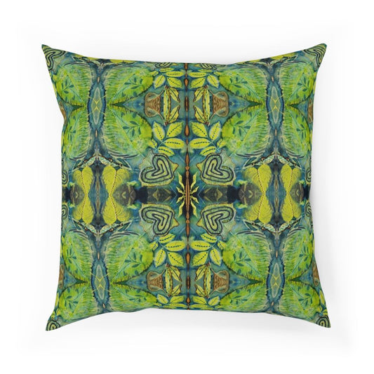 blue green designer couch pillow