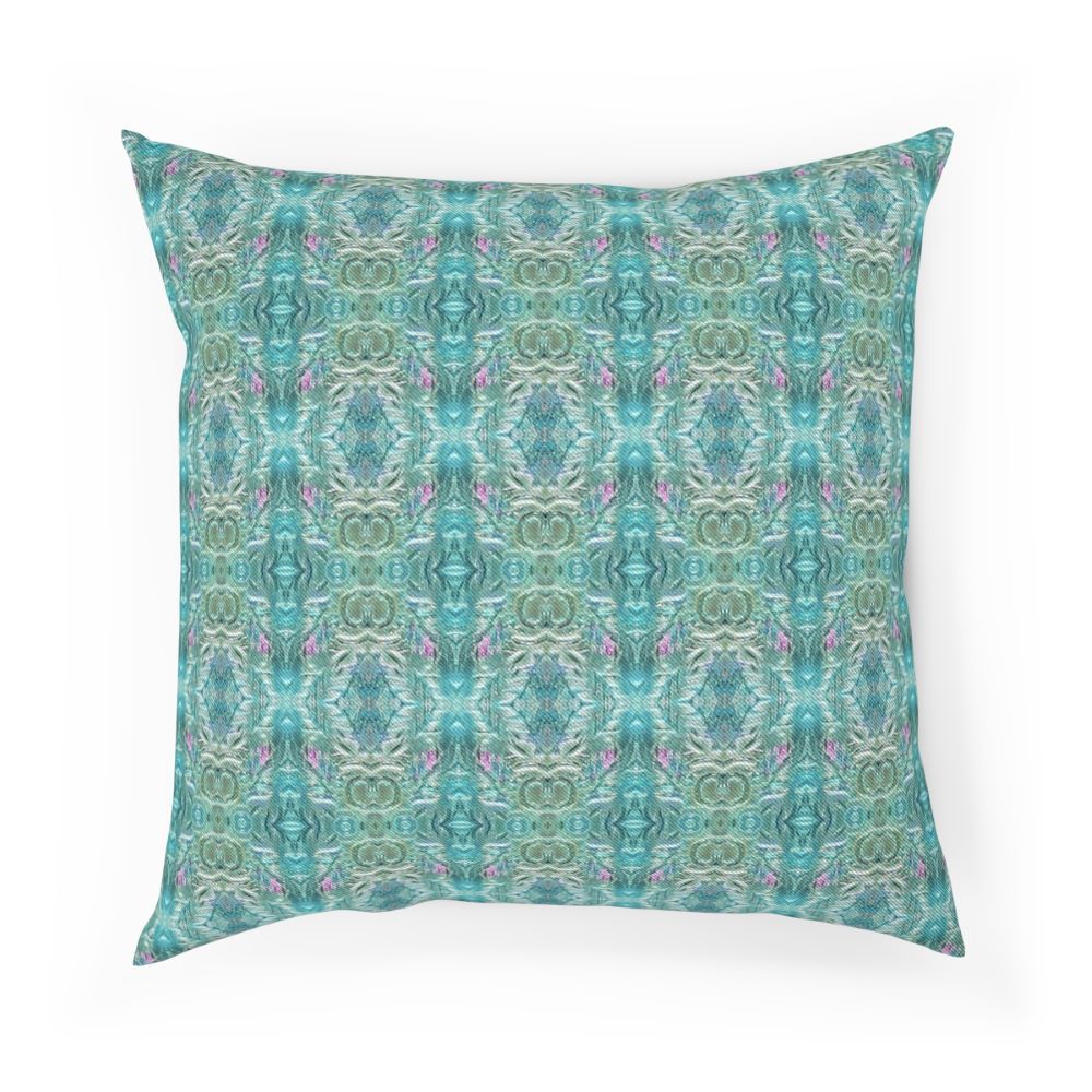 blue throw pillow