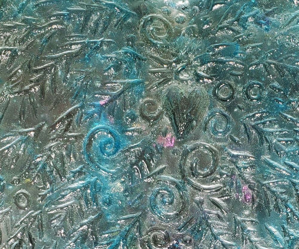 detail shot of hand carved glass angel wings