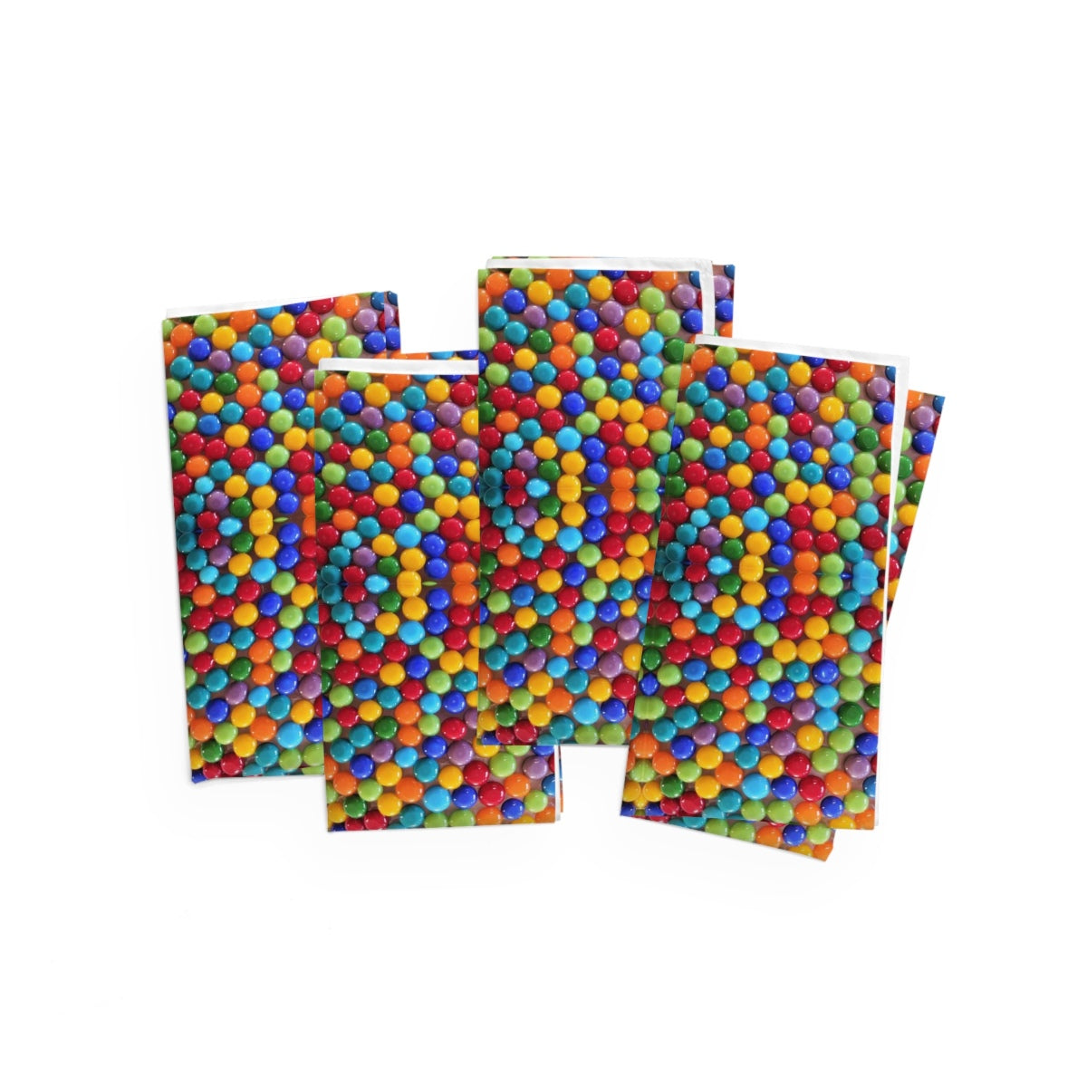 Cloth Napkins - Rainbow Gumballs