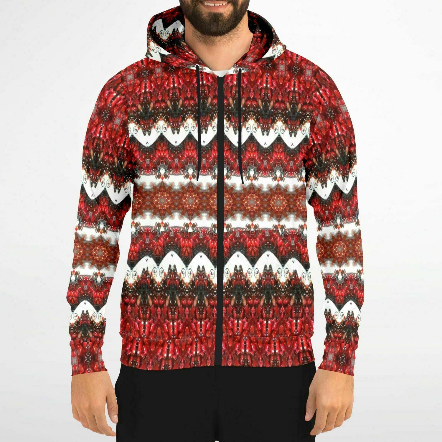 cool red and white unisex hoodies