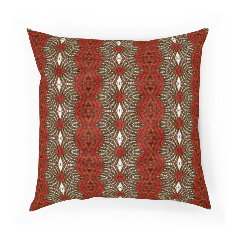 red throw pillow