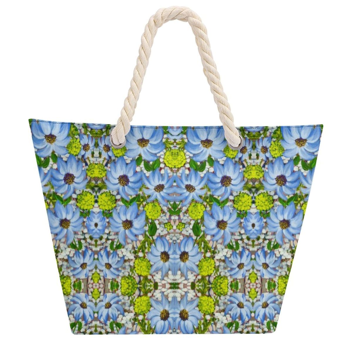 floral zip tote bag