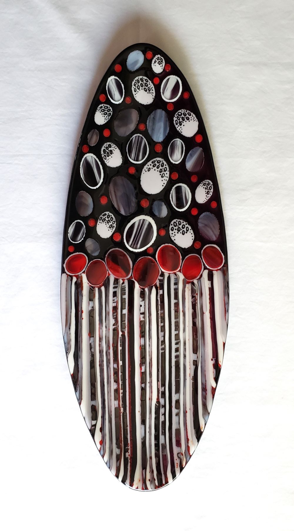 fused glass decor platter