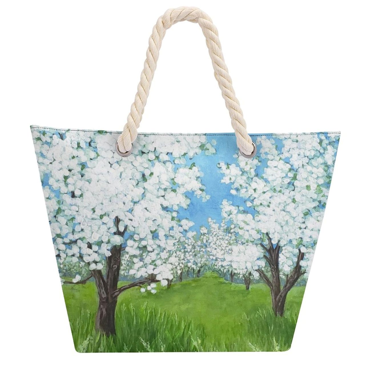 large weekender bag with floral design