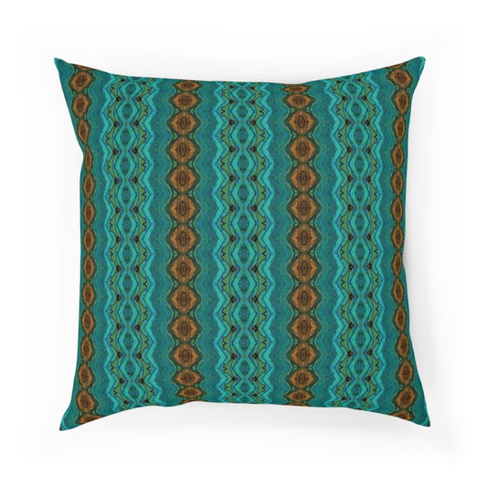 Throw Pillow Cover - Oasis Blue Stripe