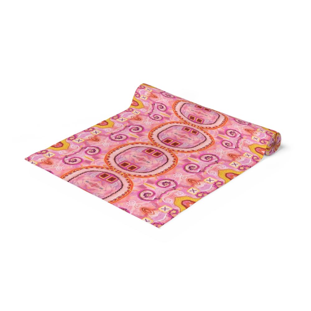 modern pink table runner