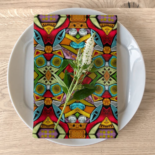 colorful abstract art napkins