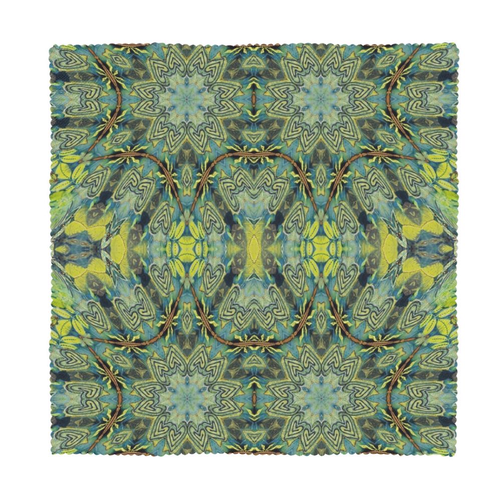green blue cloth napkins