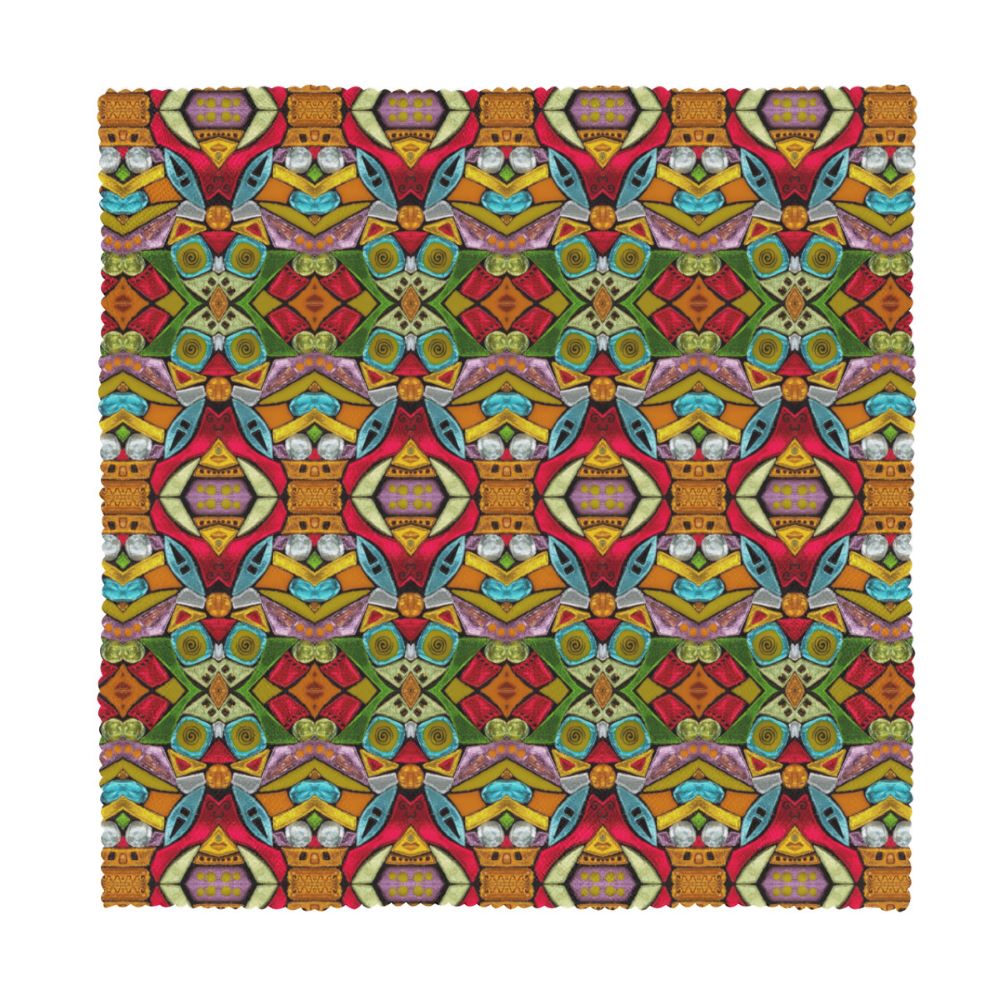 multi colored abstract pattern on cloth napkins