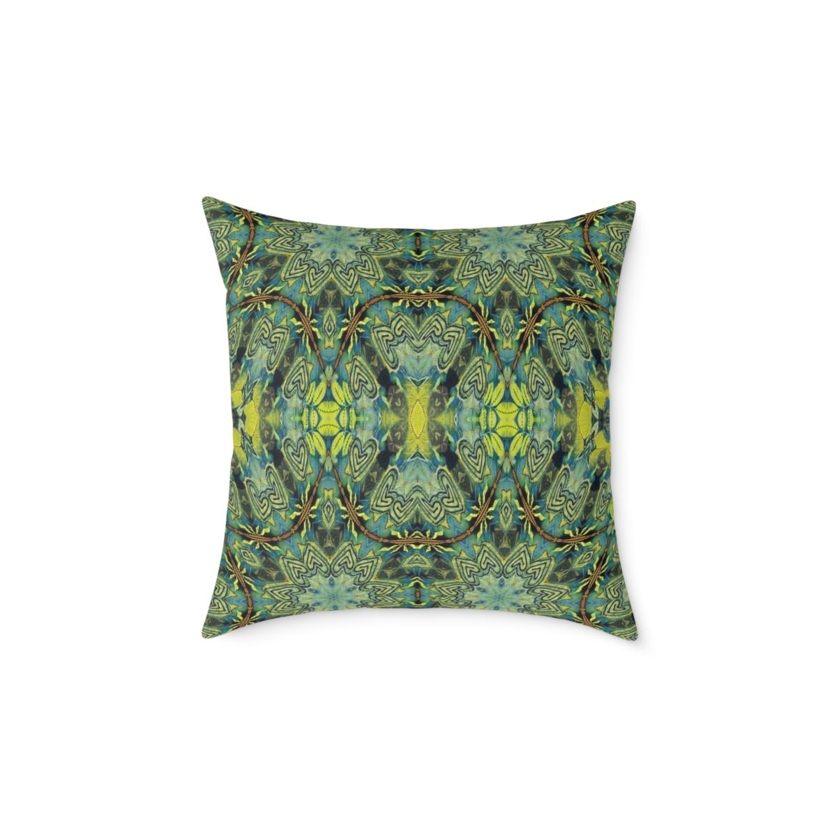 navy with green accents throw pillow