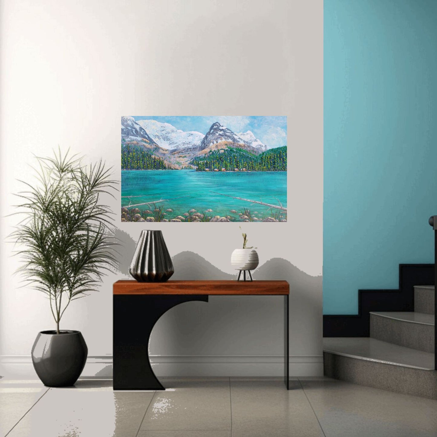 painting of lake o'hara BC Canada