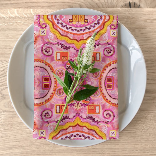 pink dinner napkins