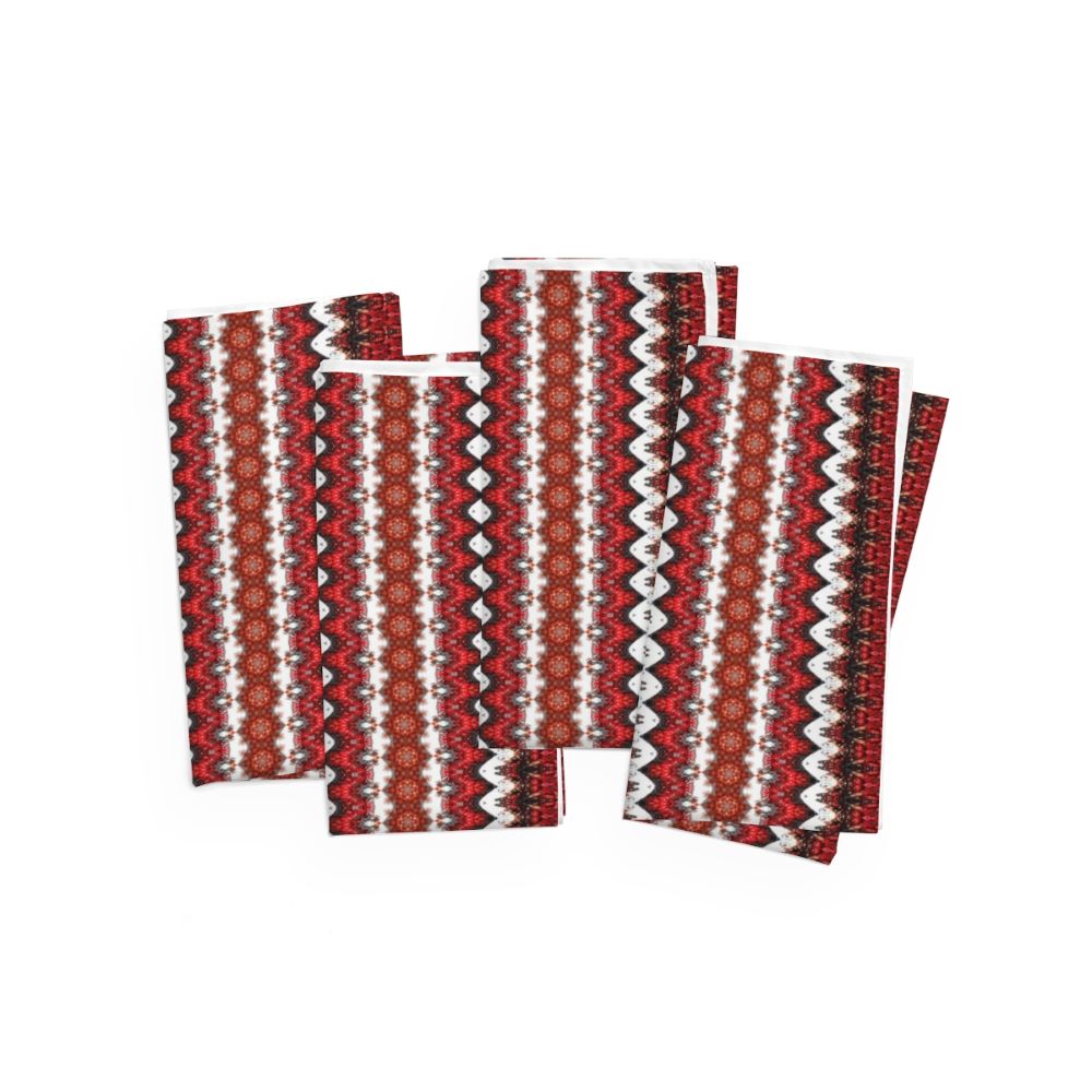 red and white cloth christmas napkins