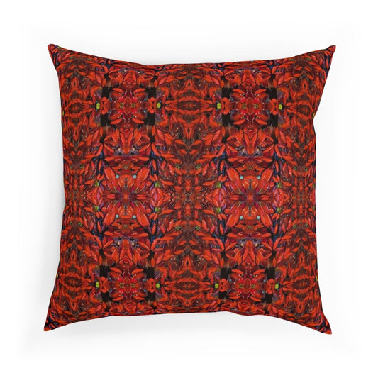 red couch pillow