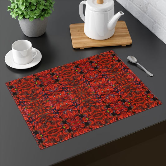 red place mats with print called the empress