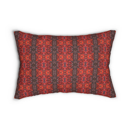 red stripe lumbar pillow cover