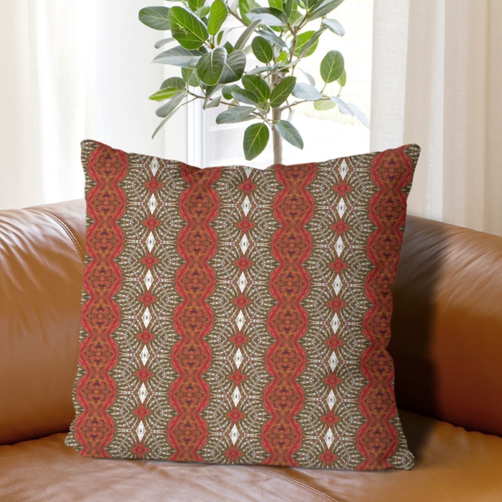 red couch pillow covers