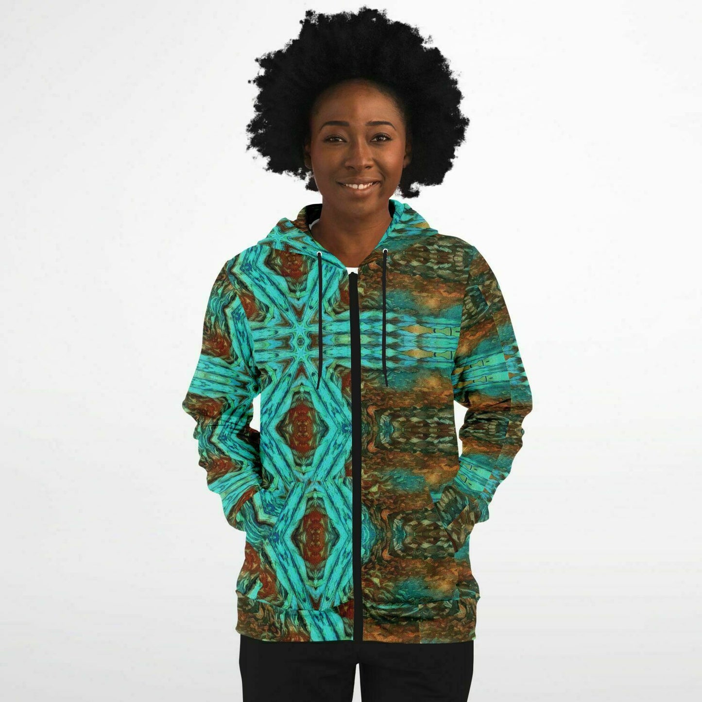 fullzip unisex hoodie with cool print
