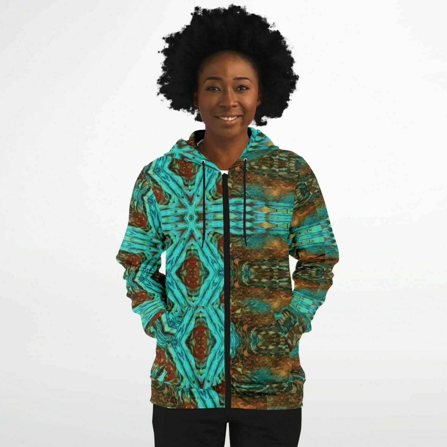 fullzip unisex hoodie with cool print