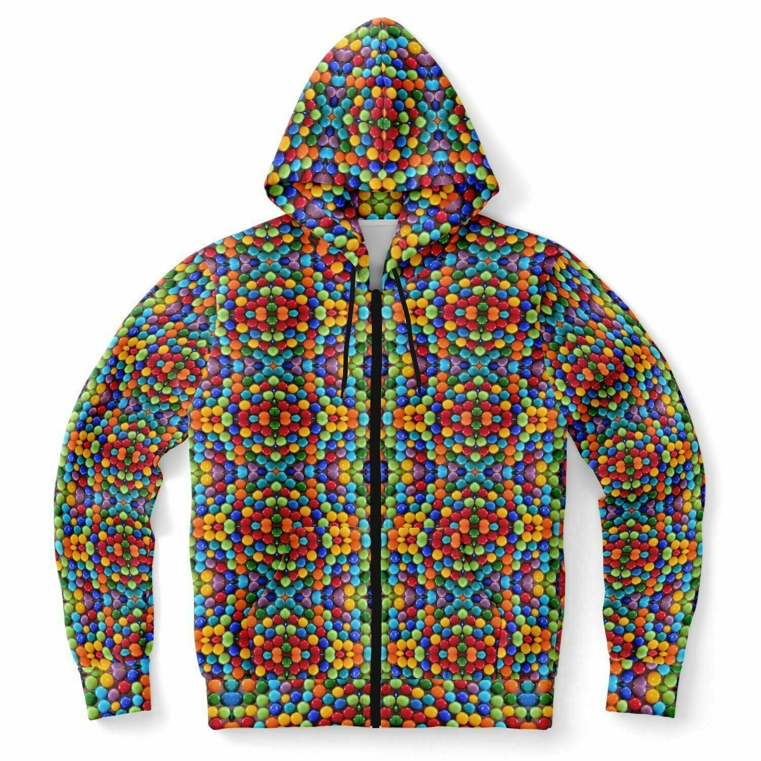 unisex hoodie with a rainbow pride print