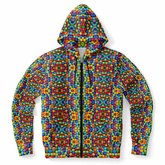 unisex hoodie with a rainbow pride print