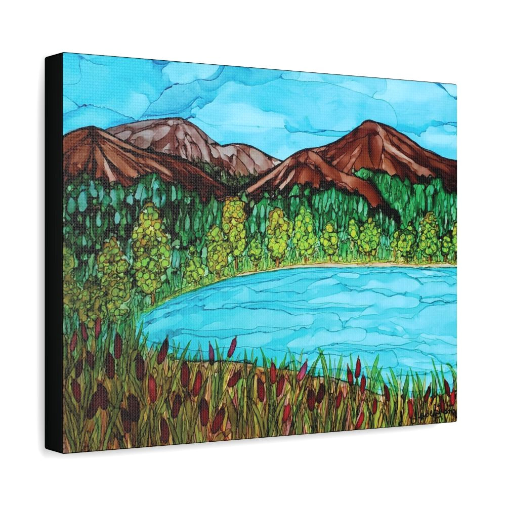 artwork of a pond  in the wetands