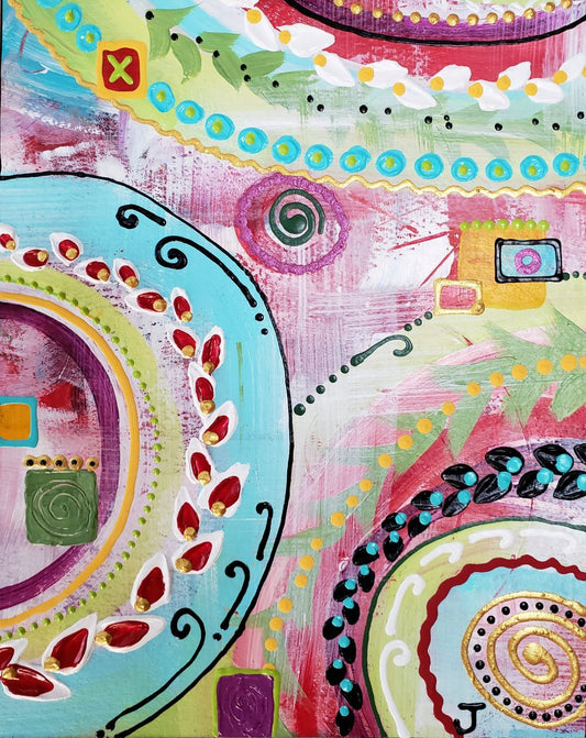 Abstract painting mini size called If I were You