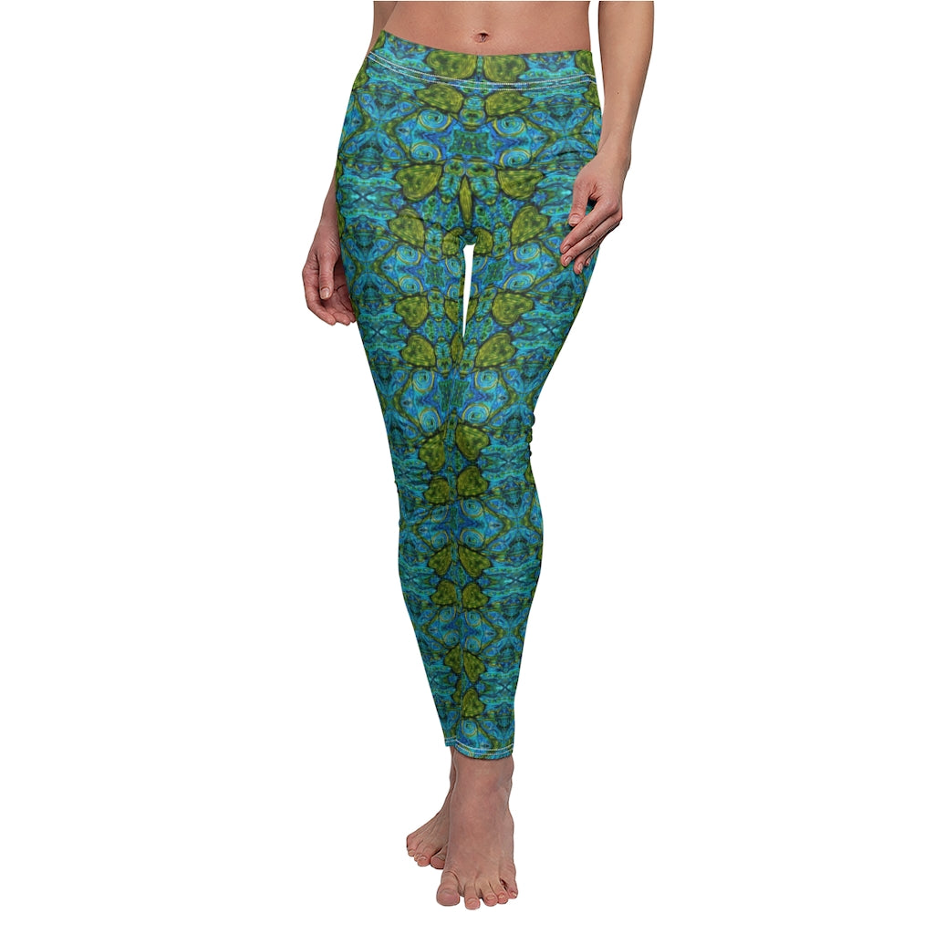 Front view of Dancing Heart Leggings with Design