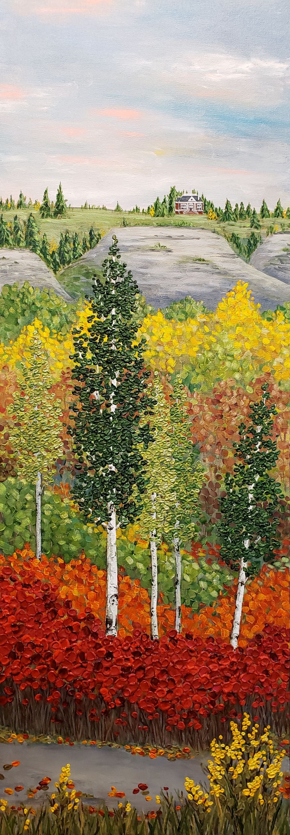 Original Artwork Palette Knife Painting by Jeweliyana Reece called Across the Ridge