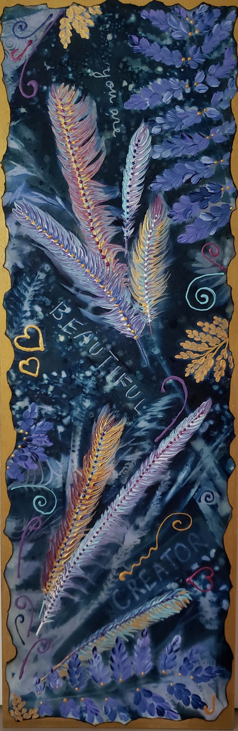 Original-art-painting-cyanotype-sunprint