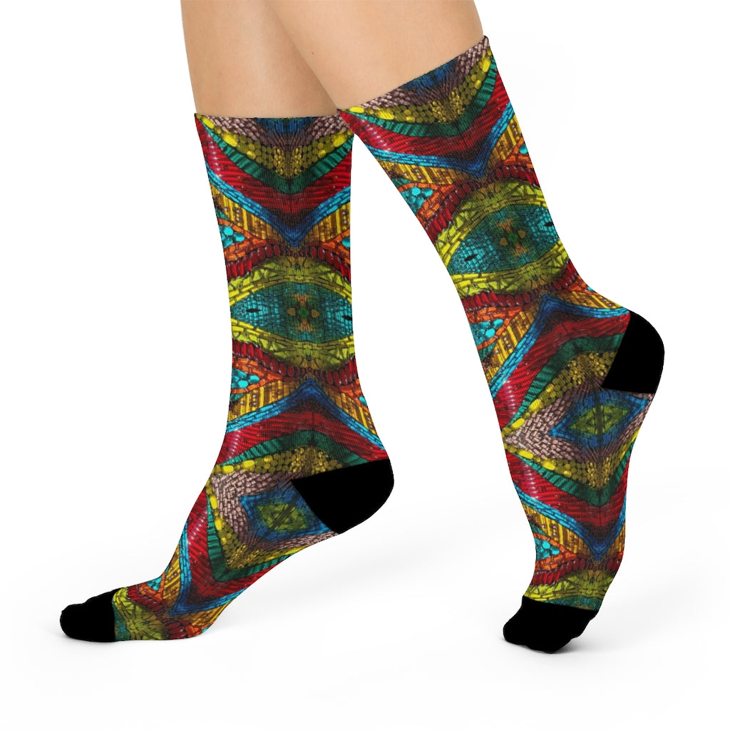 fun socks for men or women with colorful custom design
