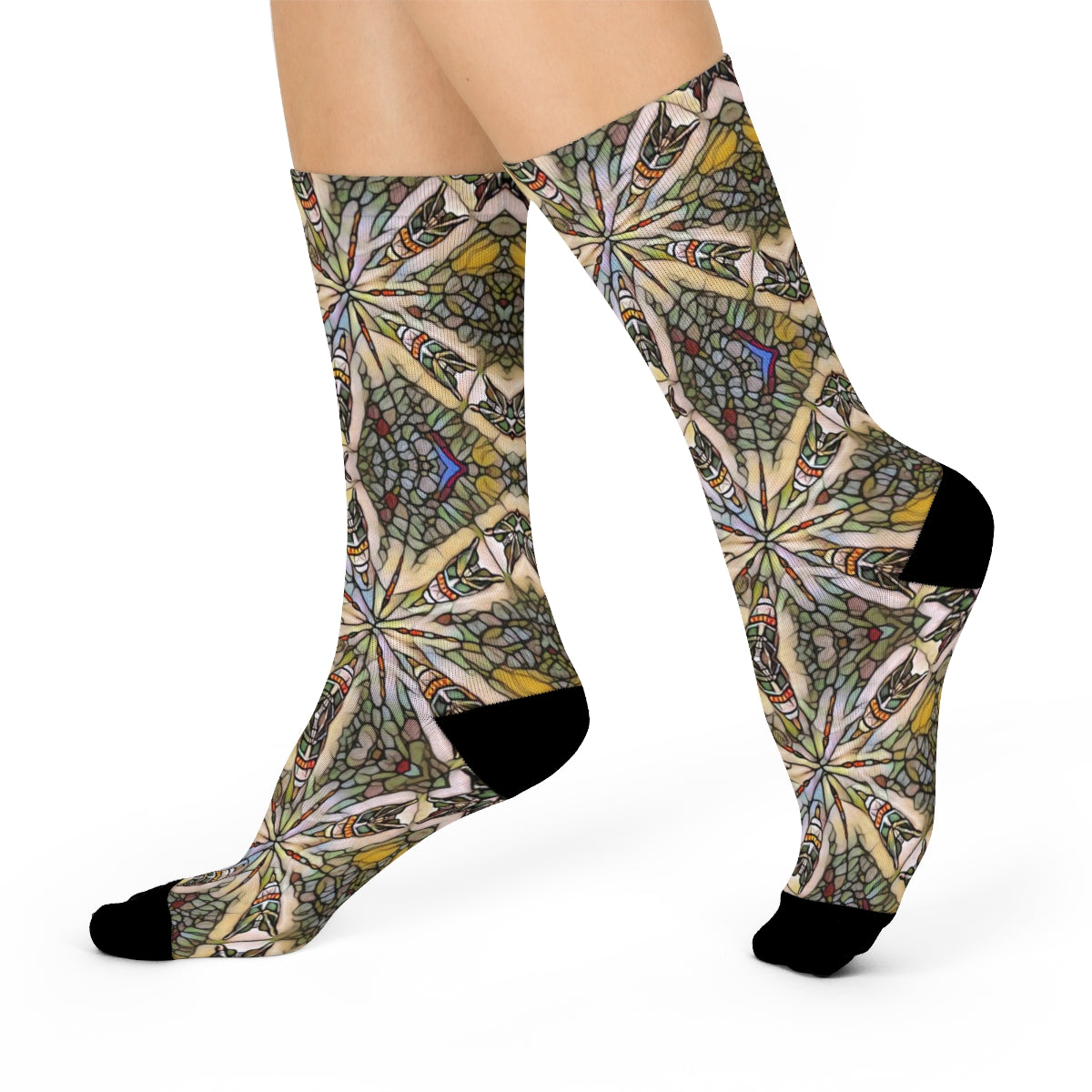 Men's dress socks with fun patterns on them