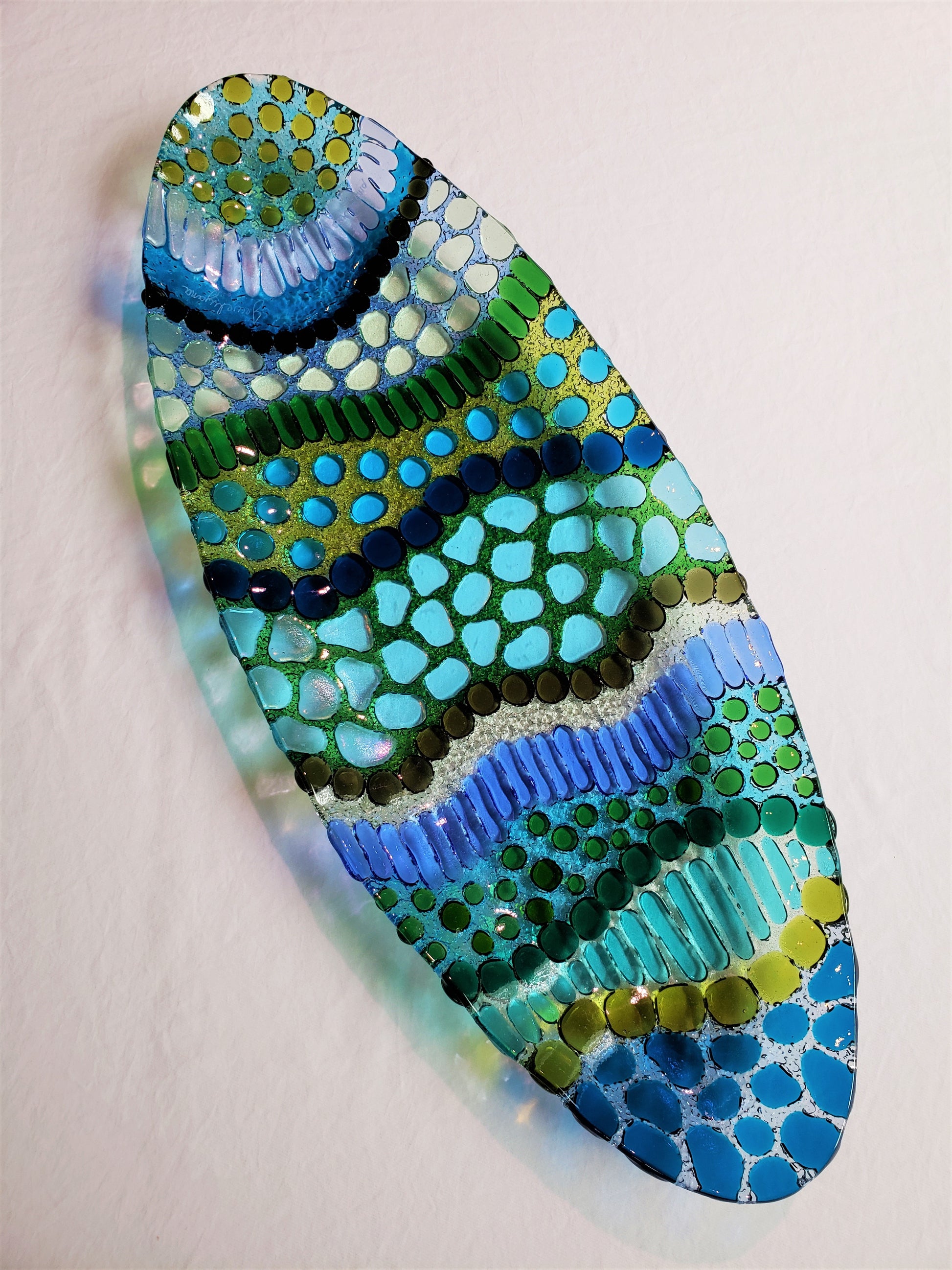 Glass Art Platter that swamp bubble design came from