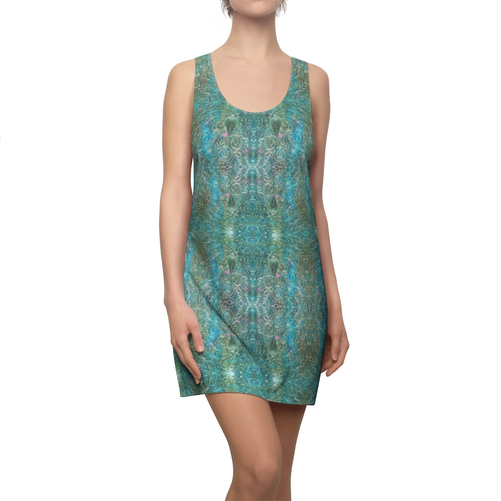 woman's sun dress or swim suit cover up front view
