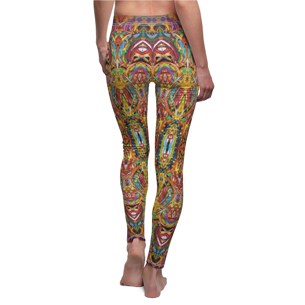 workout leggings with coloful design called Rainbow Wild