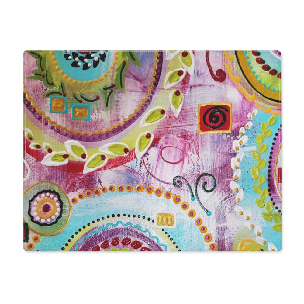 colorful abstract art place mats