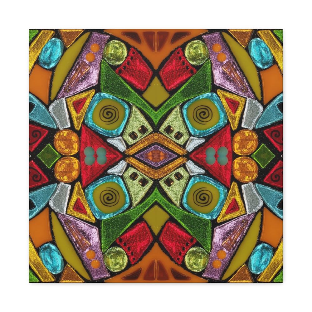 Abstraction canvas art prints of glass fractals