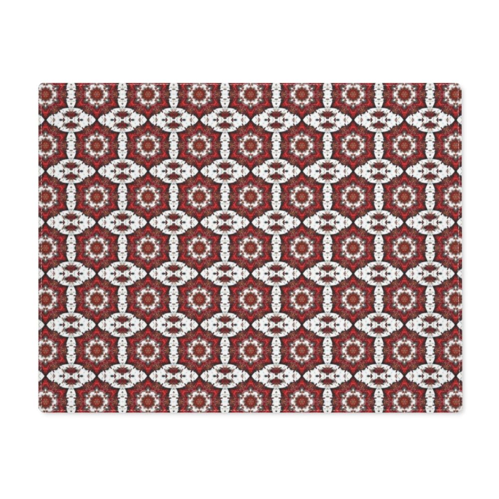 Festive red and white place mats christmas themed